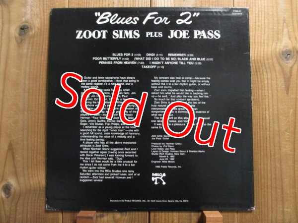 画像2: Zoot Sims Plus Joe Pass / Blues For 2 (2)