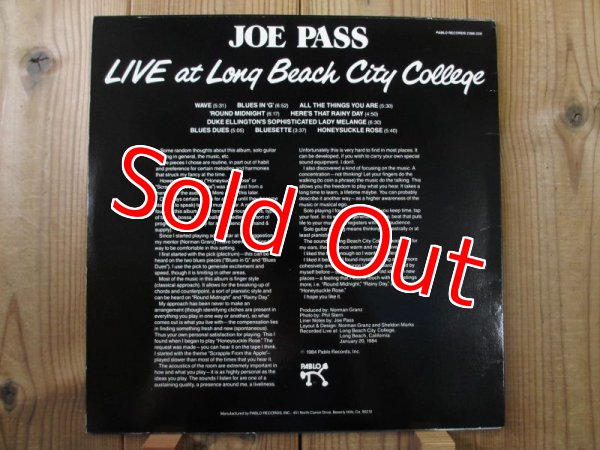 画像2: Joe Pass / Live At Long Beach City College (2)