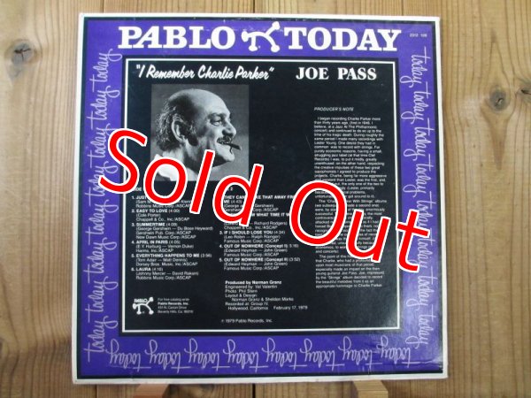 画像2: Joe Pass / I Remember Charlie Parker (2)