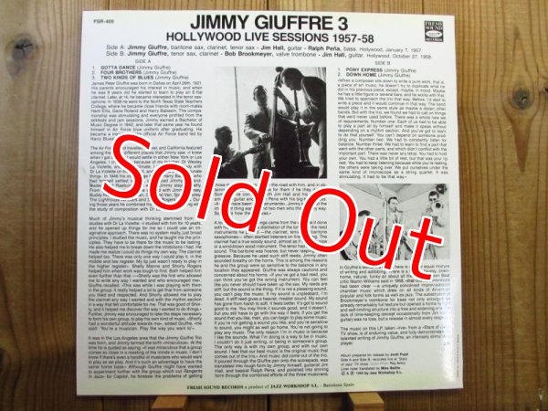画像3: The Jimmy Giuffre 3 (Jim Hall) / Hollywood Live Sessions 1957-58 (3)