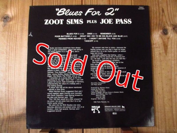 画像2: Zoot Sims Plus Joe Pass / Blues For Two (GER) (2)