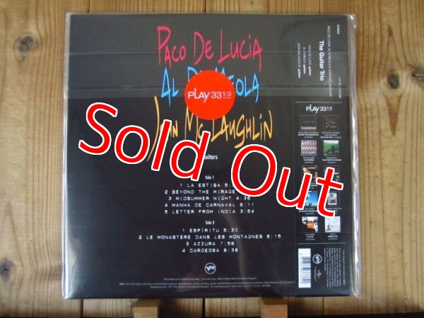 画像2: 再入荷！世界初LP化！スーパーギタートリオのスタジオ初録音アルバム！■Paco De Lucia - Al Di Meola - John McLaughlin / The Guitar Trio (2)