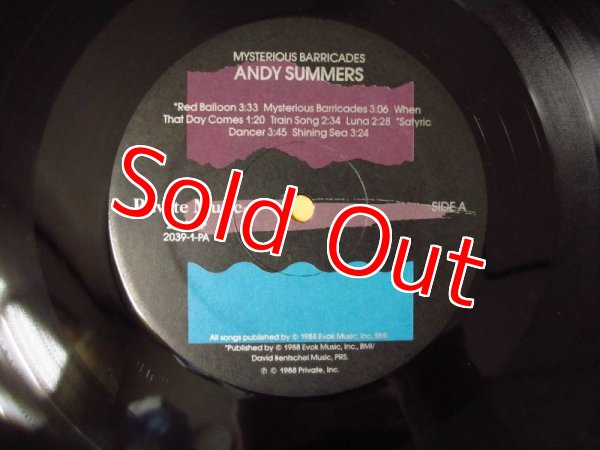 画像3: Andy Summers / Mysterious Barricades (3)