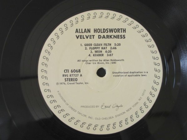 画像3: Allan Holdsworth / Velvet Darkness (3)