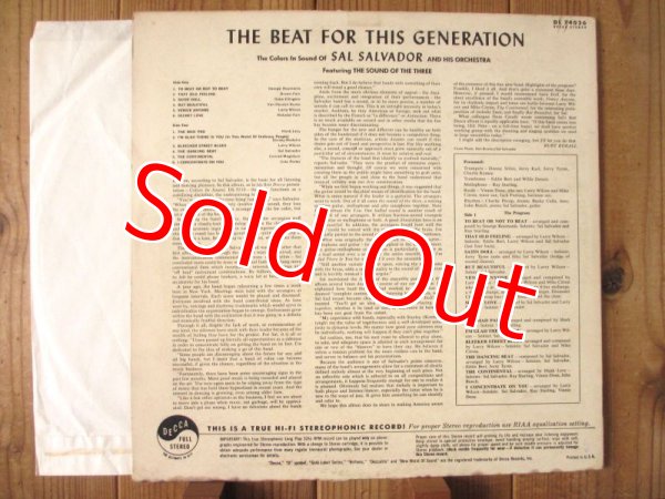 画像2: Sal Salvador And His Orchestra / The Beat For This Generation (2)