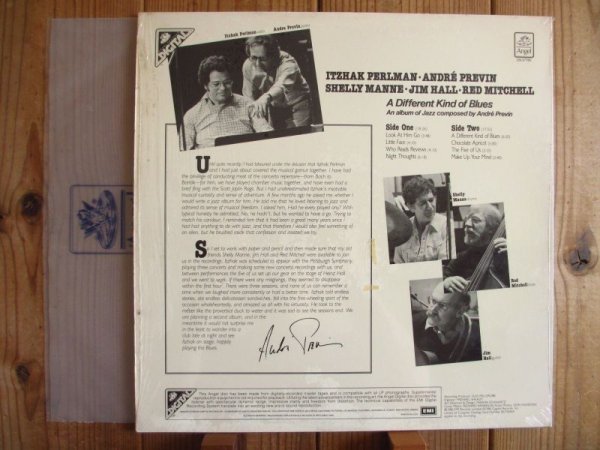 画像2: Itzhak Perlman, Andre Previn, Shelly Manne, Jim Hall, Red Mitchell / A Different Kind Of Blues ~ An Album Of Jazz Composed By Andre Previn (2)