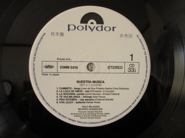 画像3: ケロパラシオスとリカルドドミンゲス = Kelo Palacios, Rcardo Dominguez / 南アメリカの詩情 = Nuestra Musica (3)