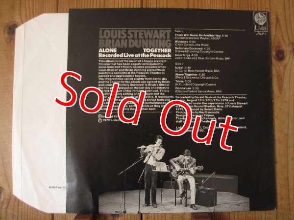 画像2: Louis Stewart & Brian Dunning / Alone Together - Recorded Live At The Peacock (2)