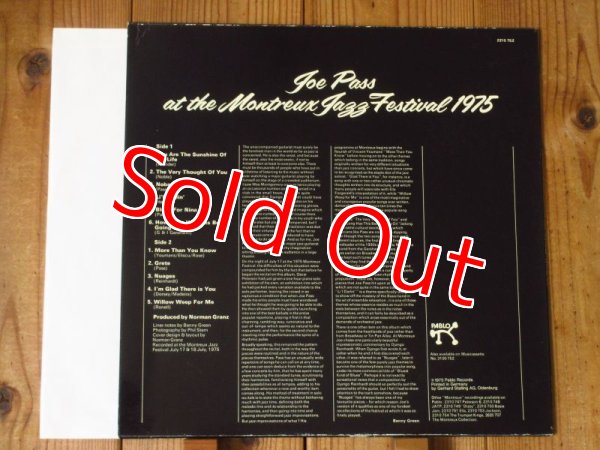 画像2: Joe Pass / At The Montreux Jazz Festival 1975 (2)