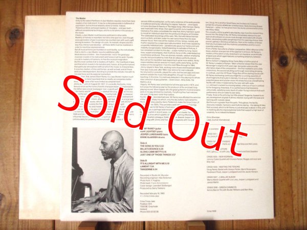 画像2: Jimmy Raney Quartet Featuring Kirk Lightsey / The Master (2)