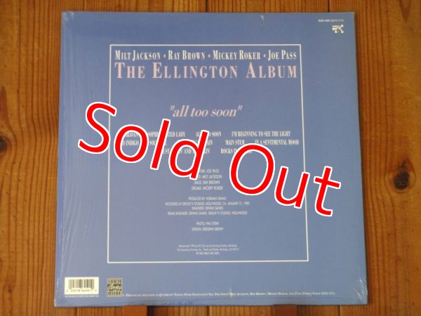画像2: Joe Pass & Milt Jackson & Ray Brown & Mickey Roker / All Too Soon - The Ellington Album (2)