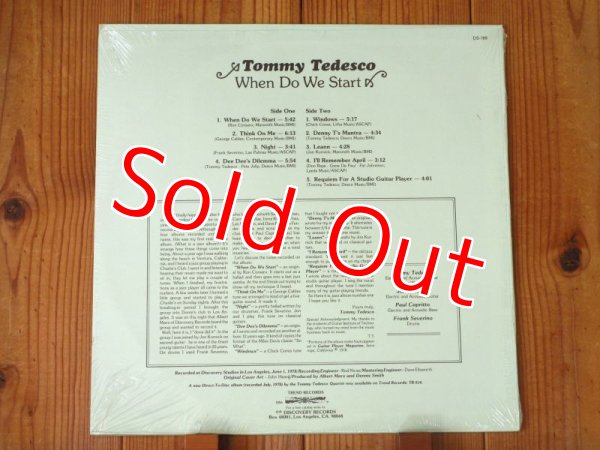 画像2: 未開封デッドストックが入荷！■Tommy Tedesco / When Do We Start (2)