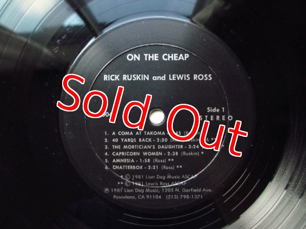 画像3: Rick Ruskin & Lewis Ross / On The Cheap (3)