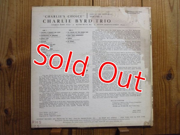 画像2: Charlie Byrd Trio / Charlie's Choice (2)