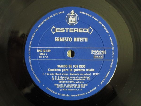 画像4: Ernesto Bitetti - Waldo De Los Rios / Concierto Para la Guitarra Criolla (4)