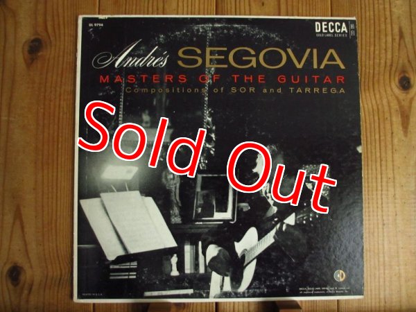 画像1: Andres Segovia / Masters Of The Guitar (Compositions Of Sor And Tarrega) (1)