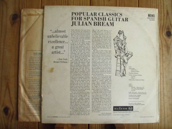 画像2: Julian Bream / Popular Classics For Spanish Guitar (2)