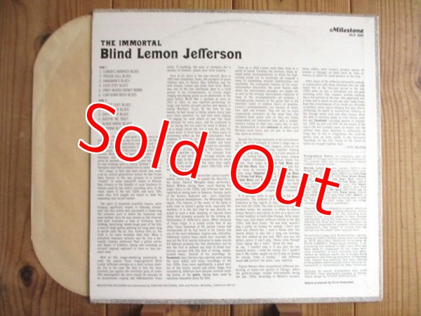 画像2: Blind Lemon Jefferson / The Immortal Blind Lemon Jefferson (2)