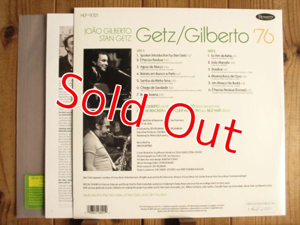 画像3: Joao Gilberto, Stan Getz / Getz/Gilberto '76 (3)