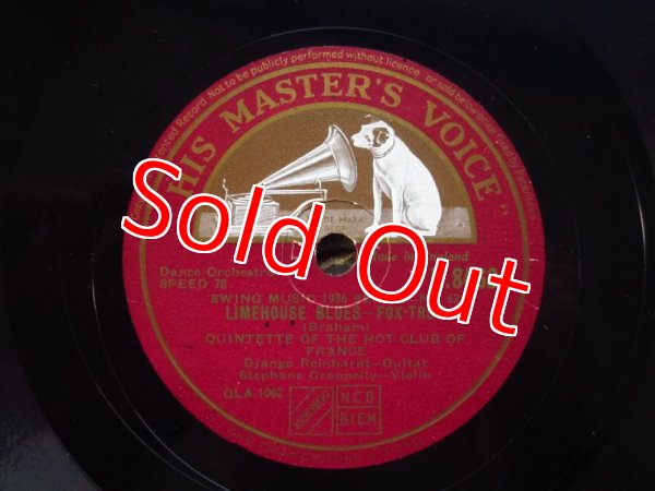 画像2: Quintette Of The Hot Club Of France / I Can't Give You Anything But Love & Limehouse Blues (2)