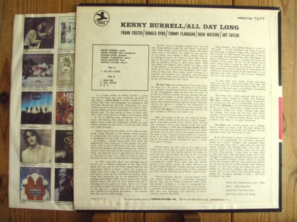 画像2: Kenny Burrell / All Day Long (2)