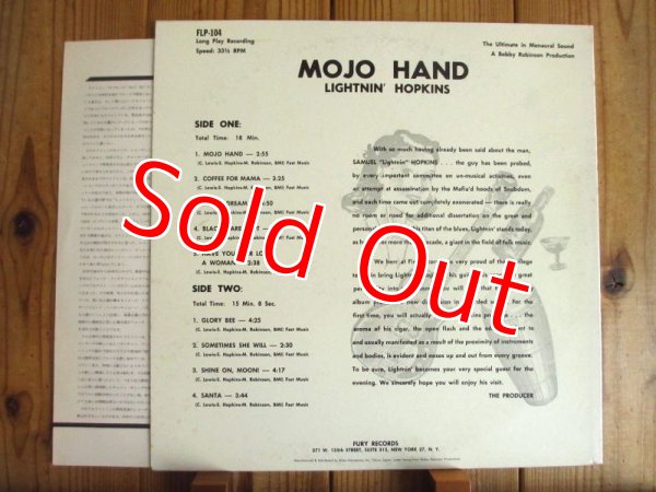 画像2: Lightnin' Hopkins / Mojo Hand (2)