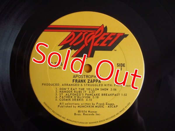 画像3: Frank Zappa / Apostrophe (') (3)