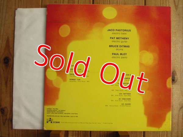 画像2: Jaco Pastorius & Pat Metheny & Bruce Ditmas & Paul Bley / Jaco (2)