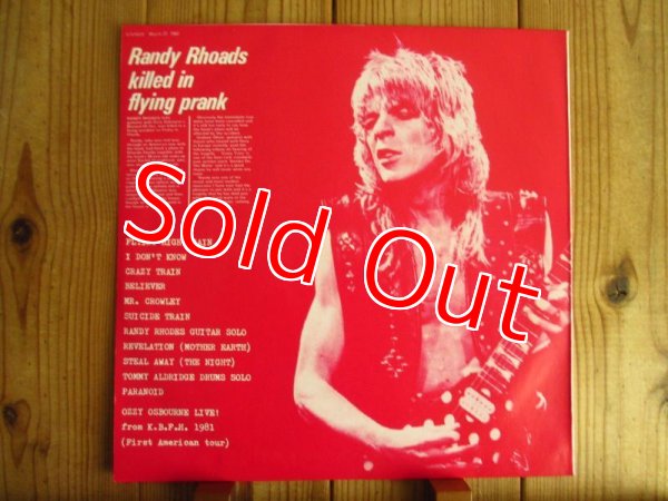 画像2: Ozzy Osbourne / Live! From K.B.F.H. 1981 (2)