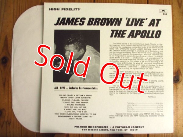 画像2: James Brown / Live At The Apollo (2)