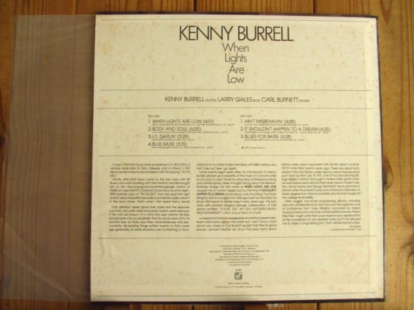 画像2: Kenny Burrell / When Lights Are Low (2)
