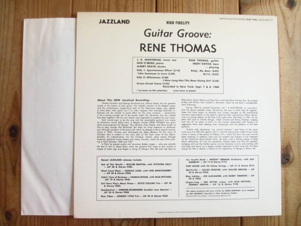 画像2: Rene Thomas Quintet /  Guitar Groove (2)