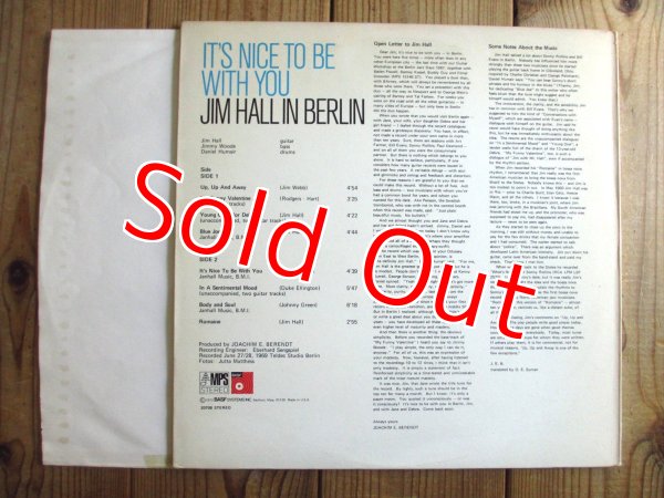 画像3: Jim Hall / It's Nice To Be With You - In Berlin (3)