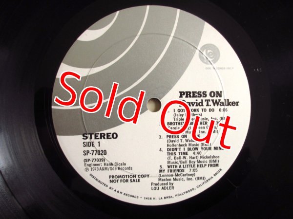 画像3: PROMOプロモ！■David T. Walker / Press On (3)