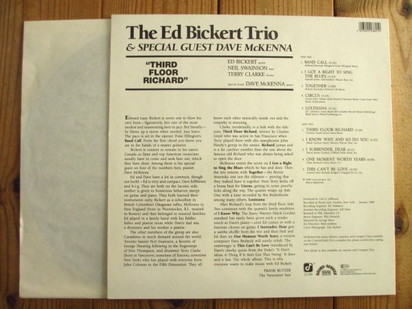画像2: Ed Bickert Trio / Third Floor Richard (2)