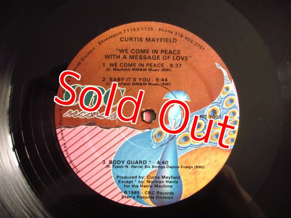 画像3: Curtis Mayfield / We Come In Peace With A Message Of Love (3)