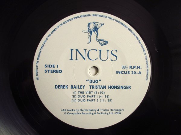 画像3: Derek Bailey - Tristan Honsinger / Duo (3)