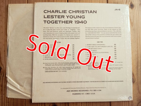 画像2: Charlie Christian, Lester Young / Together 1940 (2)