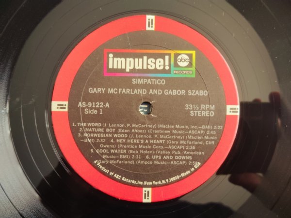 画像4: Gary McFarland, Gabor Szabo / Simpatico (4)