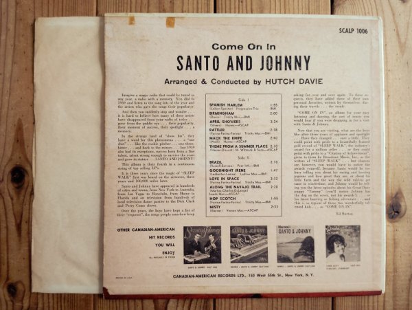 画像2: Santo & Johnny / Come On In (2)